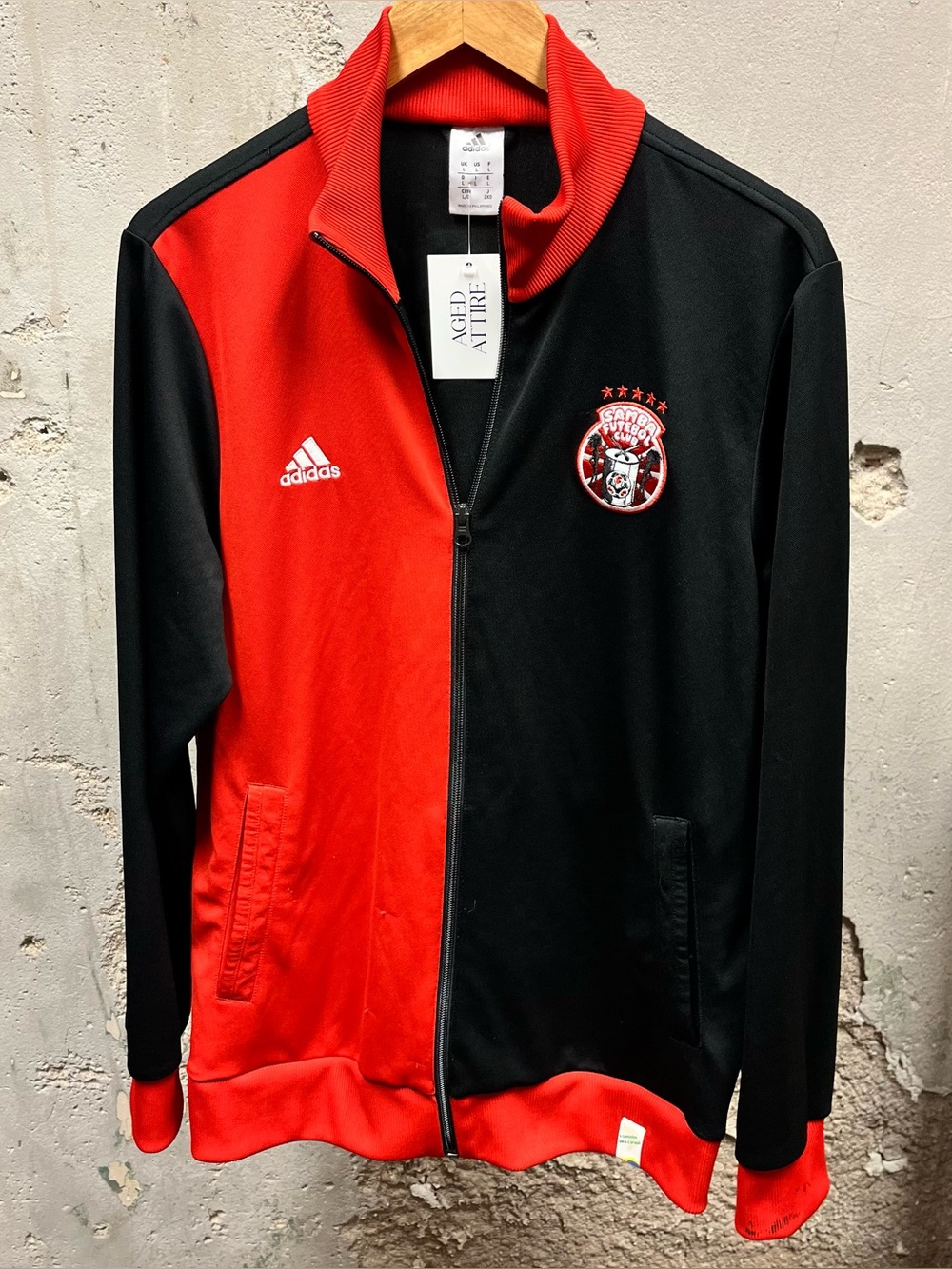 Adidas Men's Samba Futbol Club Soccer Brazil Track Jacket Full Zip Large L Sport
